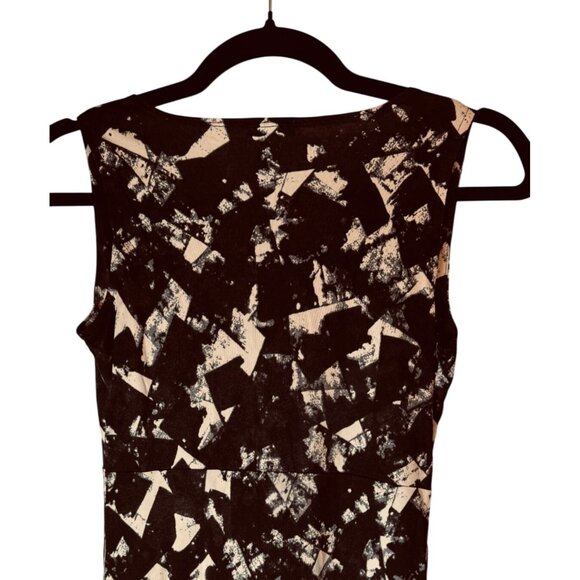 Kenneth Cole Reaction XS Sleeveless Black & White Abstract Print Dress Rayon - Picture 7 of 15
